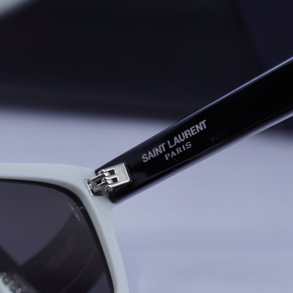Saint Laurent SL274 004 Rectangle Sunglasses - Black/White/Grey - Picture 5 of 9